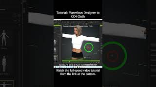 Marvelous Designer to CC4 Character Creator 4 Cloth Design Tutorial marvelousdesigner cc4 cloth [upl. by Dolora]