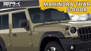 2024 Mahindra Thar Roxx 5 door Is this the new Mahindra Armada  Digital Rendering  SRK Designs [upl. by Airbmak732]