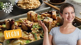 Tofu gebacken mit süssscharfer ZimtSauce Baked Tofu😍 [upl. by Ahtnicaj]