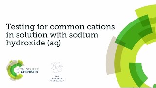 Practical skills assessment video  testing for cations using sodium hydroxide solution [upl. by Aicertal603]