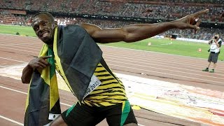 Usain Bolt wins world 100m title by 001 seconds [upl. by Cordelie572]