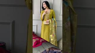 Chanderi silk dupatta set meesho haul kurtasethaul meeshohaul shotrs ytshorts [upl. by Dam708]