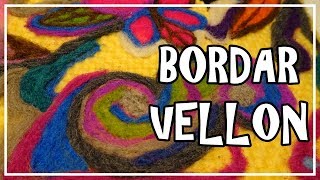 Tutorial Bordar Vellon Paso a Paso Dibujar Fieltro agujado LANATERAPIA Nadelfilzen Needle Felt [upl. by Ayanad]