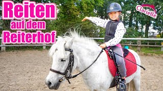 Reiten auf dem Reiterhof  Reiten lernen mit meinem Pony galopp und trab  Clarielle [upl. by Annerb]