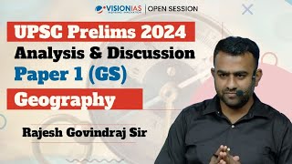 UPSC Prelims 2024  Analysis amp Discussion  Geography [upl. by Brigette]