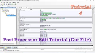 Delcam post processor Edit Tutorial and post processor Write Program [upl. by Sharity]