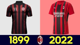 Levoluzione della divisa da calcio del AC Milan  Tutte le maglie da calcio del Milan nella storia [upl. by Mylan353]