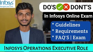 Dos amp Donts In Infosys Online Exam  Guidelines amp Protocols  Important Updates [upl. by Valina]