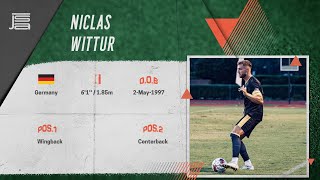 🇩🇪 Niclas Wittur  Left WingbackCenterback  Grad Student Highlights [upl. by Pacian776]