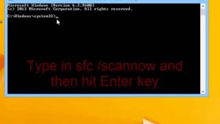 How to Run sfc scannow command in Windows 8 [upl. by Mossman]