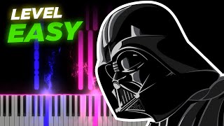 Imperial March Star Wars Darth Vader Song EASY PIANO TUTORIAL [upl. by Yorke]