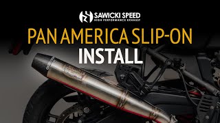 Sawicki Speed Harley Pan America SlipOn Exhaust Install Instructions [upl. by Elkraps]