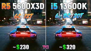 Ryzen 5 5600X3D vs i5 13600K  Test in 10 Games [upl. by Zahc]