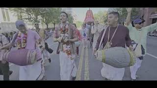 Chanting Hare Krishna During Rathayatra in the Springtime Tallahassee Parade [upl. by Violeta]