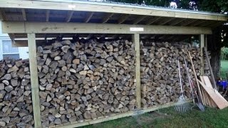 How to Build a Firewood Shed By Yourself [upl. by Hadrian]