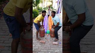 50 Balloon Vs Cylinder Pop Balloon Challenge Race And Hammer Pop Balloon Challenge shorts [upl. by Nafets36]