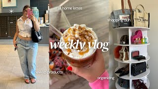 weekly vlog new lattes at home  Im crying again  new bags  new products  organizing amp more [upl. by Cesaro]