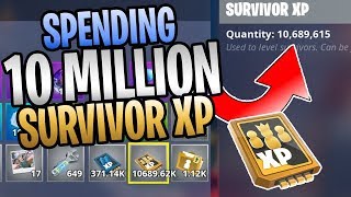 😱SPENDING Over 10 MILLION Survivor XP In Save The World😱 What Is My Real POWER LEVEL [upl. by Roxana]