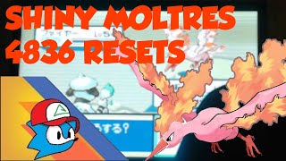 Shiny Moltres in leaf green japanese at 4836 soft resets [upl. by Ratcliffe]