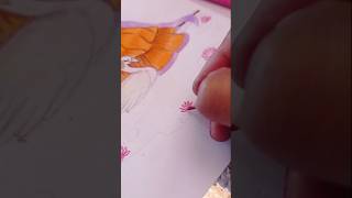 ❣️girl easy drawing  card decor ideas girl nature art drawing shorts viralvideo bts new [upl. by Tailor677]