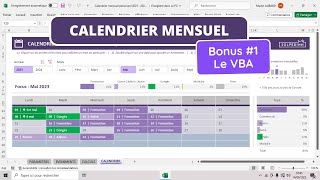 Créer un calendrier mensuel  Episode VBA  Tuto Excel [upl. by Farleigh]