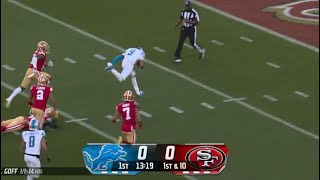 JAMESON WILLIAMS UNREAL EXPLOSIVE 42 YARD TOUCHDOWN 😳🔥 Lions vs 49ers 2024 Highlights [upl. by Madeline]