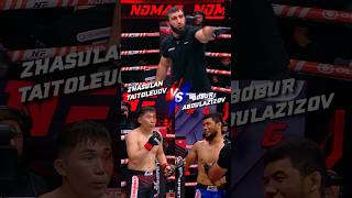 Bobur VS Zhasulan amp El Arbitro nomadfighting mma ufc boxing fighting sports referee fails [upl. by Aicirtac]