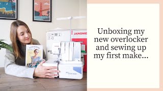 Unboxing my new Janome My Lock 644D overlocker and sharing my first garment made with it [upl. by Ahsienad463]