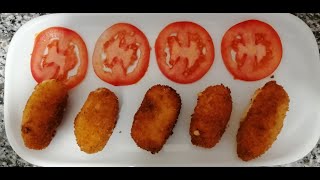 Croquetas de huevos fritos con chorizo [upl. by Mcmahon132]