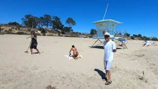 Oakland Metal Detecting 164  Seabright Beach Boardwalk Santa Cruz w Monterey Magnet Man Pt 1 [upl. by Airamak352]