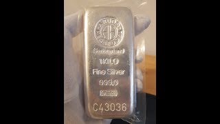 1 Kilo Silver Bar Argor Heraeus [upl. by Ybrek]