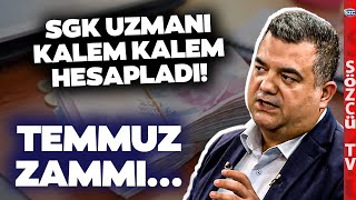 Kök Maaş SSK BağKur Memur SGK Uzmanı Temmuz Zammı Enflasyon Farkını Hesapladı [upl. by Crifasi]