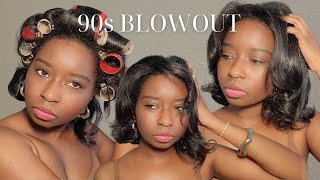 How To Do A 90s Blowout On Natural Hair [upl. by Onaicram]