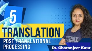 TranslationEukaryotes  Chapter5  Protein modification Molecular Biology  Dr Charanjeet Kaur [upl. by Aynom]