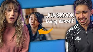 Jungkook being himself  Hilarious Couples Reaction [upl. by Aidnahs]