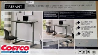 🇨🇦Tresanti Powered Adjustable Height Motorized Standing Desk CostCoSit Stand Desk Unboxing amp Setup [upl. by Helbonnah100]