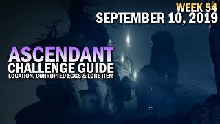 Ascendant Challenge Solo Guide September 10 2019  Corrupted Eggs amp Lore Location Week 54 [upl. by Adim]