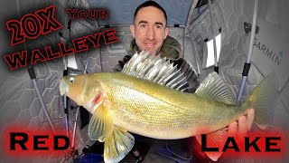 3 EASY TIPS Will MAXIMIZE Your WALLEYE Catches RED LAKE EARLY ICE WALLEYES [upl. by Wolgast727]