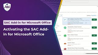 Activating the SAC Addin for Microsoft Office [upl. by Artined]