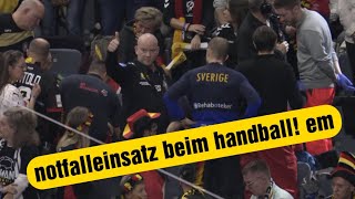 Köln kölnarena handball em Spiel Schweden gegen Deutschland Unterbrechung wegen not arzteinsatz [upl. by Lombardi]