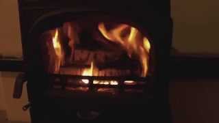 Dovre 250 wood stove burning [upl. by Yelats]