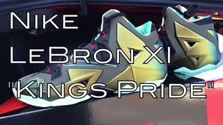 Nike LeBron XI 11 Parachute Gold quotKings Pridequot on feet [upl. by Bezanson]