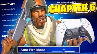 NEW Auto Fire Setting In Fortnite  Best Controller Settings Tutorial Chapter 5 [upl. by Rogerg568]