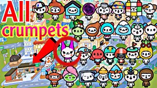 ALL CRUMPETS in TOCA BOCA 🌍Toca Life World secret crumpets [upl. by Abdul96]