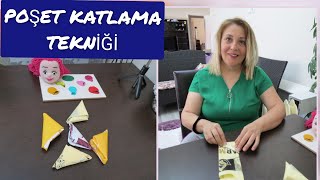 POŞET KATLAMA TEKNİĞİ  ÜÇGEN POŞET KATLAMA  BU TEKNİKLE POŞETLERİNİZ DAĞILMAYACAK ARTIK [upl. by Alcinia]