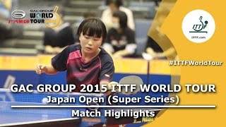 Japan Open 2015 Highlights LEE Zion vs BABA Mayu U21 Qualification [upl. by Viradis23]