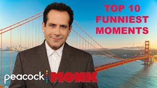 Top 10 Funniest Monk Moments  Monk [upl. by Roel251]