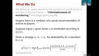 Takuo Sugaya One World Mathematical Game Theory Seminar April 18 [upl. by Greenfield]