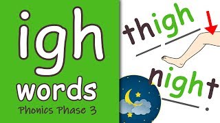 igh Words  Phase 3 Phonics [upl. by Idelle313]