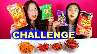 TAKIS CHALLENGE EATING FUEGO XTREME SPICY CHIPS 4 Flavors B2cutecupcakes [upl. by Campos]